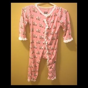 Kickee Pants Panda Ruffle Front Pajamas